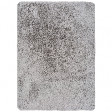 Alfombra Shaggy Lavable Alpaca Liso Plata - Universal (1)