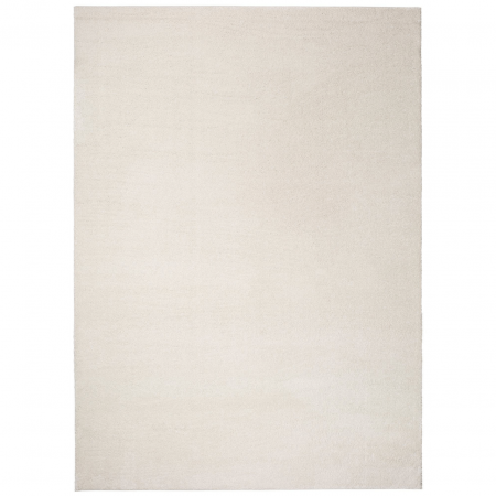 Alfombra Shaggy de Pelo Largo Montana Liso Blanco - Universal (1)