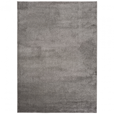 Alfombra Shaggy de Pelo Largo Montana Liso Gris - Universal (1)