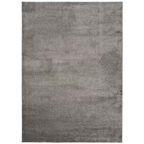 Alfombra Shaggy de Pelo Largo Montana Liso Gris - Universal (1)