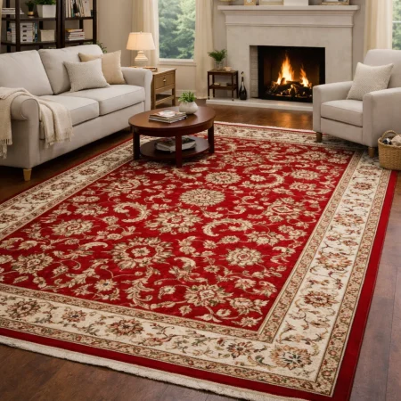 Alfombra Suany Tejida Con Material Acrílico Heat-Set 112 Granate - Sualsa (1)