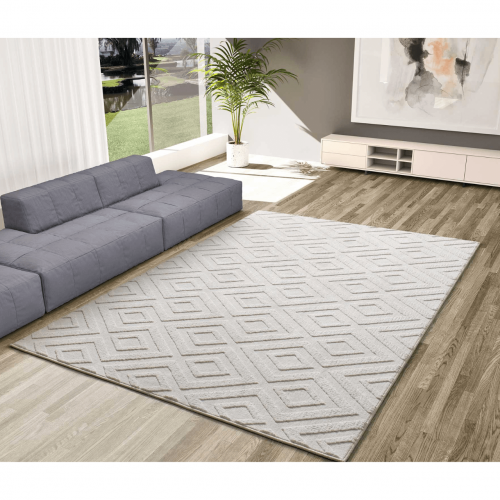 Alfombra Texturas Neutras Estilo 23061 Crema - Universal (2)