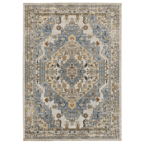 Alfombra Vintage de Exterior Luna 54552 Azul - Universal (1)