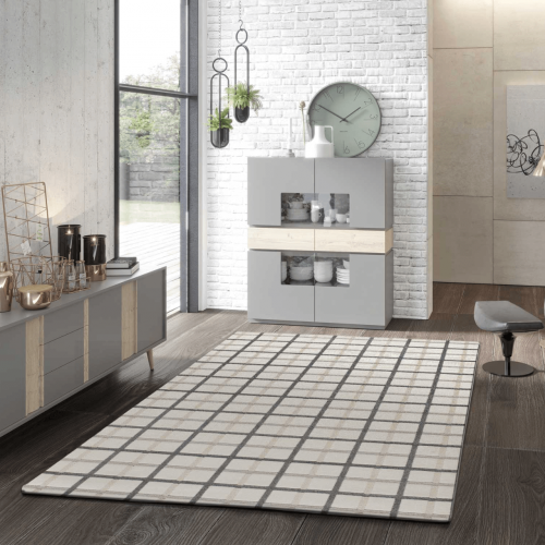 Alfombra a Cuadros con Relieve Karisma 12750 Gris - Universal (2)