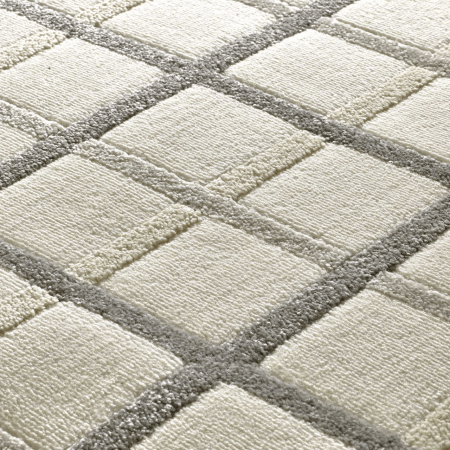 Alfombra a Cuadros con Relieve Karisma 12750 Gris - Universal (3)