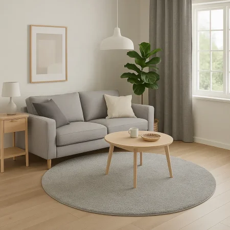 Alfombra a Medida (Rectangular, Cuadrada o Redonda) Silky Lush Plata Liso - Universal-Ambiente