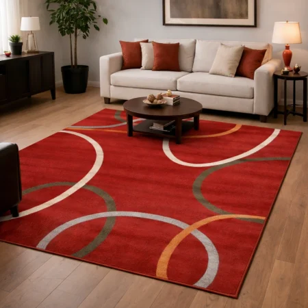 Alfombra acrílica mod.Frisse J-10 Granate - Sualsa (1)