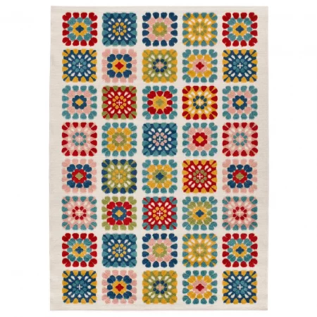 Alfombra con Relieve de Exterior-Interior Mila 23528 Multicolor - Universal (1)