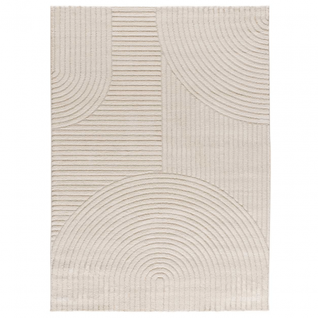Alfombra con Relieve y Diseño Geométrico Verona 2252 Crema - Universal (1)