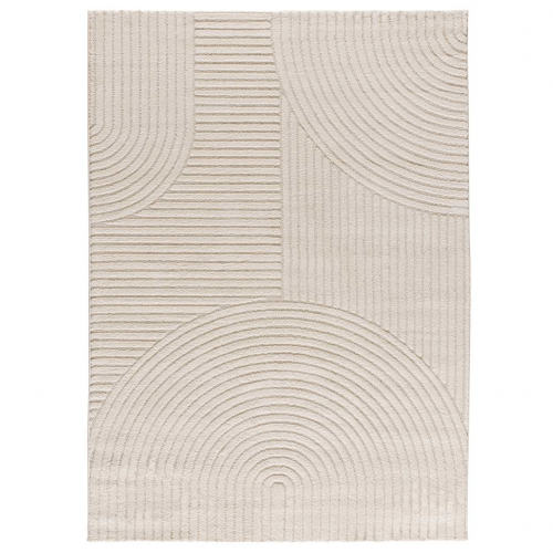 Alfombra con Relieve y Diseño Geométrico Verona 2252 Crema - Universal (1)