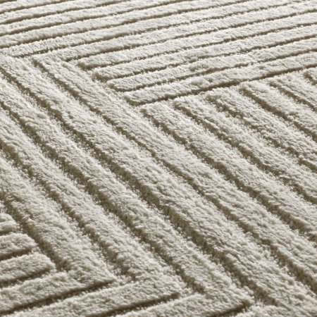 Alfombra con Relieve y Diseño Geométrico Verona 2253 Crema - Universal (3)