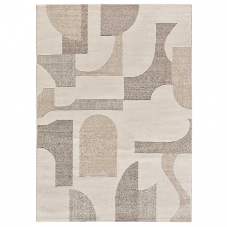 Alfombra con Relieve y Diseño Geométrico Verona 2260 Crema - Universal (1)