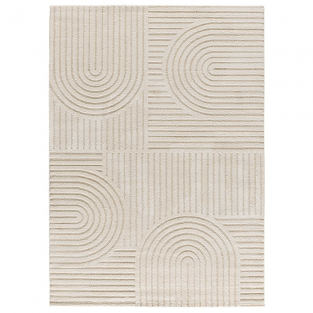 Alfombra con Relieve y Diseño Geométrico Verona 2293 Crema - Universal (1)