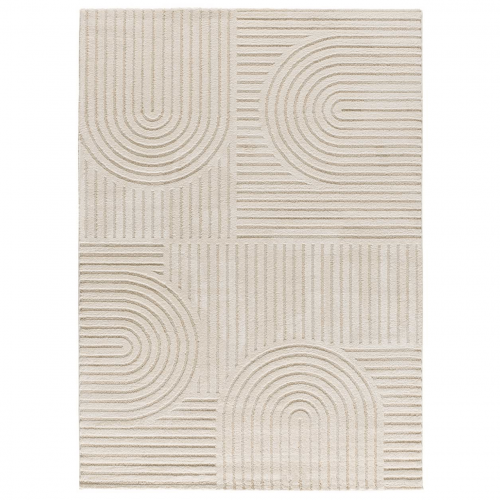 Alfombra con Relieve y Diseño Geométrico Verona 2293 Crema - Universal (1)