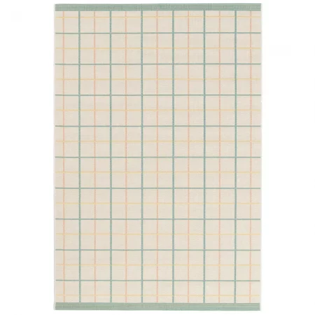Alfombra de Cuadros en Tonos Pastel de Exterior e Interior Manila 17628 Multicolor - Universal (1)