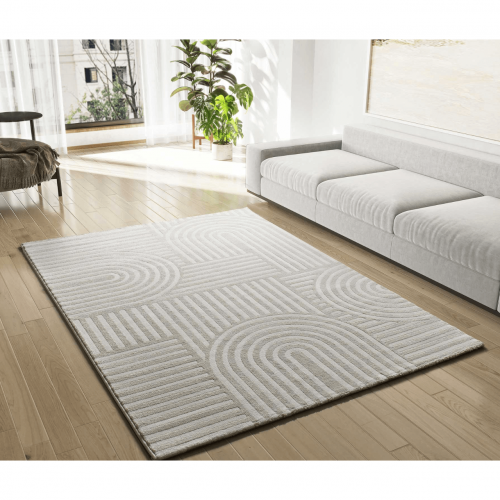 Alfombra de Estilo Escandinavo con Relieve Zen 12709 Blanco - Universal (2)