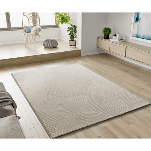 Alfombra de Estilo Escandinavo con Relieve Zen 12754 Blanco - Universal (2)
