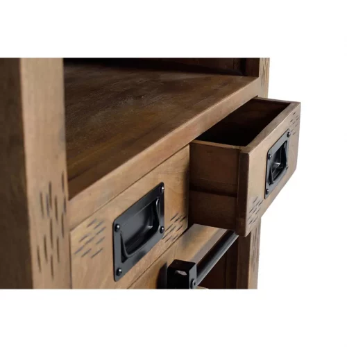 Aparador 1 Puerta + 2 Cajones Madera Mango Estilo Industrial Colección Júpiter 75x40x90 Cm - Giner y Colomer (2)