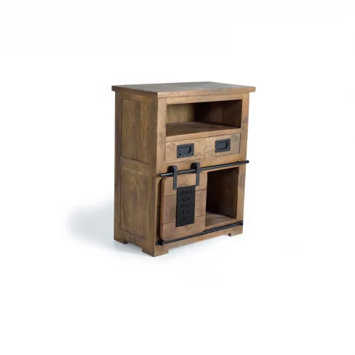 Aparador 1 Puerta + 2 Cajones Madera Mango Estilo Industrial Colección Júpiter 75x40x90 Cm - Giner y Colomer (5)