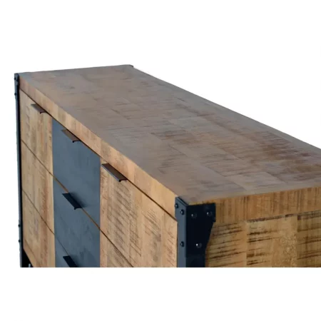 Aparador 2 Puertas + 3 Cajones Madera Natural Mango 180x45x80 - Giner y Colomer-3