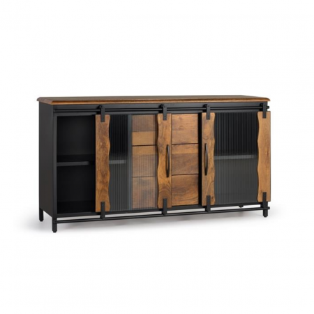 Aparador 2 Puertas Correderas + 3 Cajones Estilo Industrial 150 cms. - Giner y Colomer - 3