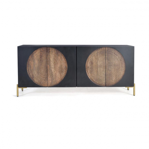 Aparador 4 Puertas Madera Mango Patas Metal - Giner y Colomer - 2