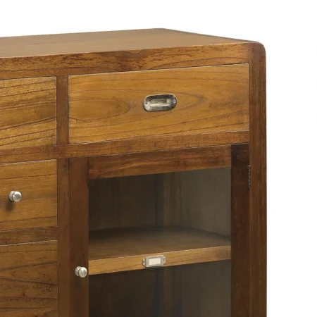 Aparador 7 Cajones + 2 Puertas + 2 Estantes Madera Mindi Colección Flash 160x40x85 Cm - Moycor (3)