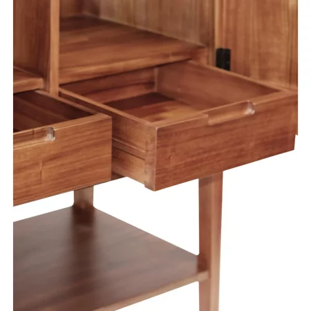 Aparador Alto 2 Cajones + 2 Puertas Madera Caoba Colección Oporto 90x45x160 Cm - Moycor (1)
