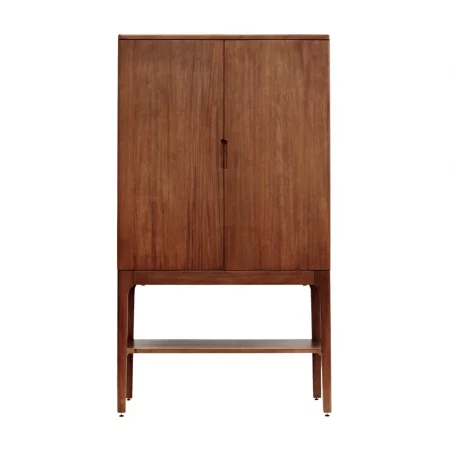 Aparador Alto 2 Cajones + 2 Puertas Madera Caoba Colección Oporto 90x45x160 Cm - Moycor (4)