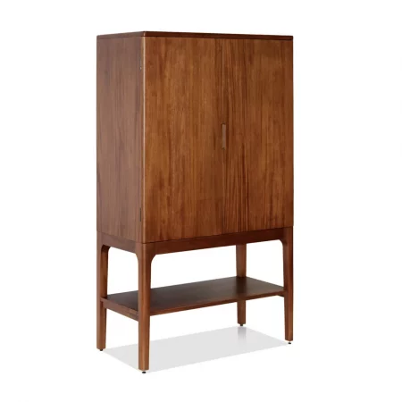 Aparador Alto 2 Cajones + 2 Puertas Madera Caoba Colección Oporto 90x45x160 Cm - Moycor (8)