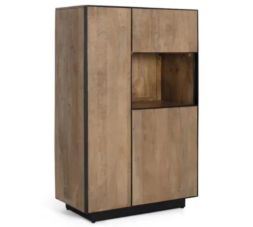 Aparador Alto Madera de Mango Natural 90x47x141 Cm - Giner y Colomer (1)