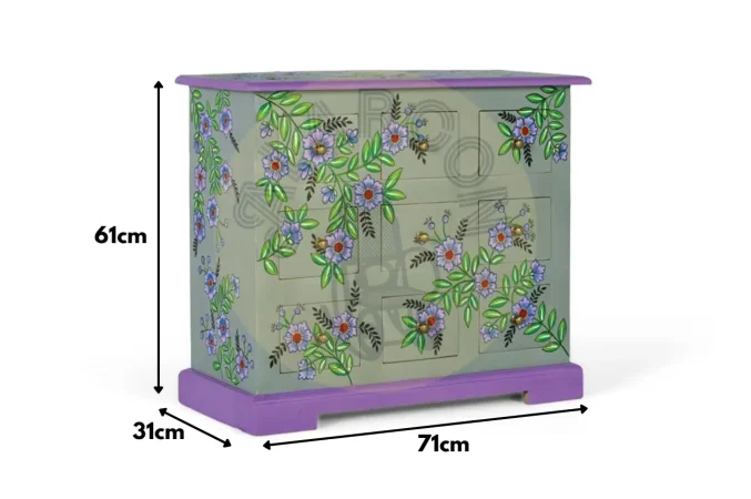 Aparador Alto Madera de Mango Natural 90x47x141 Cm - Giner y Colomer (2)