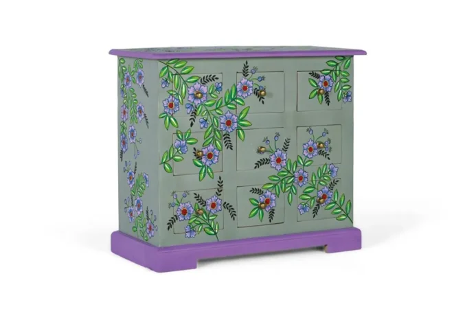 Aparador Alto Madera de Mango Natural 90x47x141 Cm - Giner y Colomer (3)