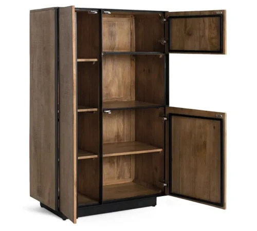 Aparador Alto Madera de Mango Natural 90x47x141 Cm - Giner y Colomer (5)