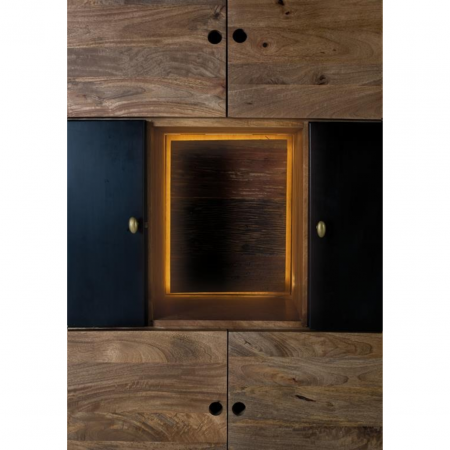Aparador Alto con Iluminación Interior Madera de Mango Maciza - Giner Y Colomer5