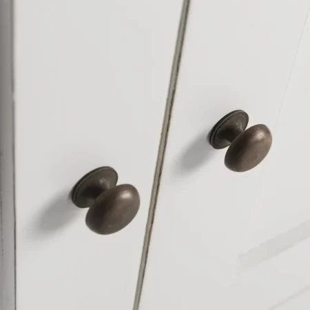 Aparador Blanco Madera Mindi 3 Cajones + 4 Puertas Colección Everest 180x45x90 Cm - Moycor (5)