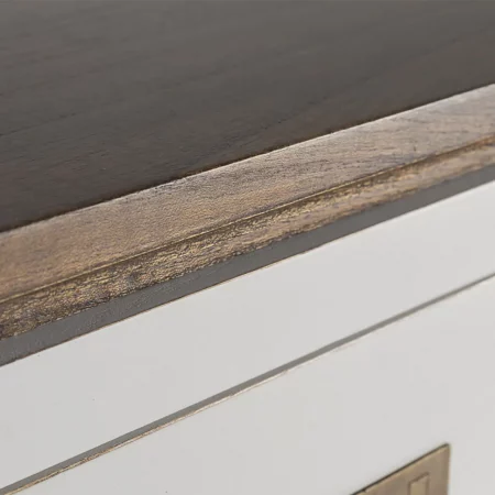 Aparador Blanco Madera Mindi 3 Cajones + 4 Puertas Colección Everest 180x45x90 Cm - Moycor (7)