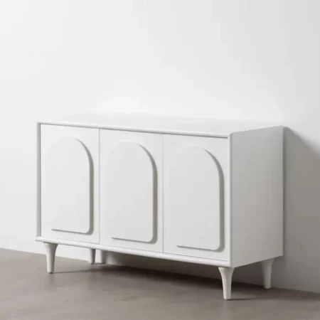 Aparador Blanco de Madera de Abeto de 3 Puertas - IXIA (2)