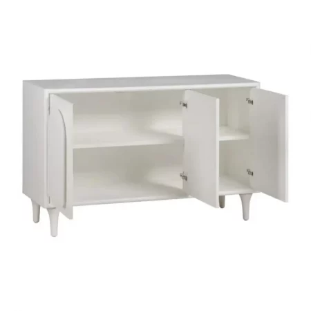 Aparador Blanco de Madera de Abeto de 3 Puertas - IXIA (4)