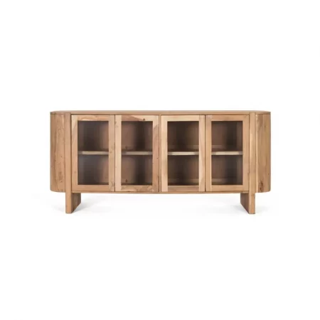Aparador De Cuatro Puertas Fabricado En Madera Maciza De Acacia 180x48x80 Cm - Giner y Colomer (2)
