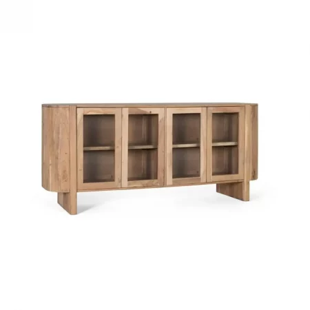 Aparador De Cuatro Puertas Fabricado En Madera Maciza De Acacia 180x48x80 Cm - Giner y Colomer (5)