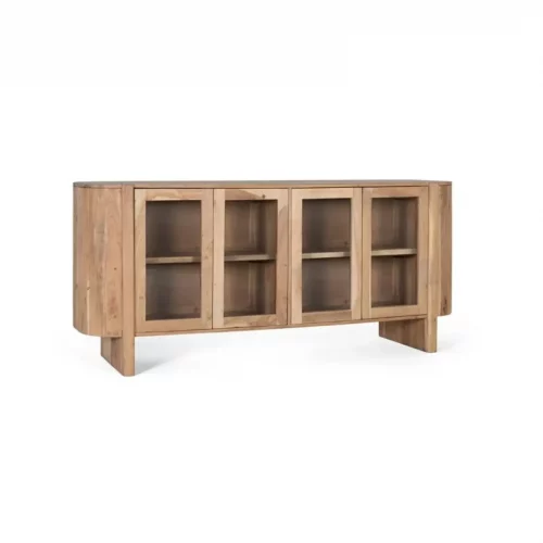 Aparador De Cuatro Puertas Fabricado En Madera Maciza De Acacia 180x48x80 Cm - Giner y Colomer (5)