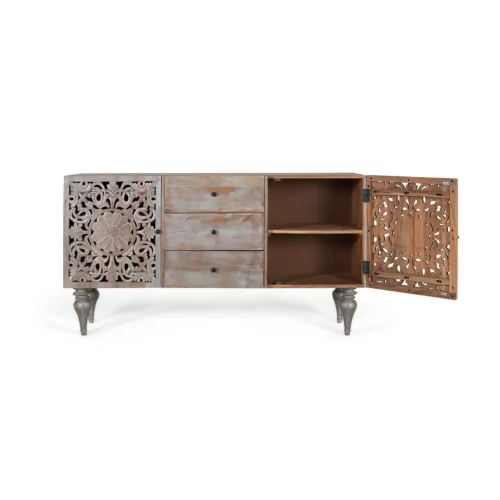 Aparador Fabricado en Madera de Mango 150x40x80 Cm - Giner y Colomer3