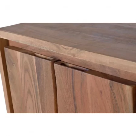 Aparador Madera Acacia Maciza 4 Puertas + 3 Cajones Patas Metal - Giner y Colomer-9