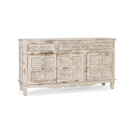 Aparador Madera Maciza de Mango Color Blanco - Giner y Colomer - 1