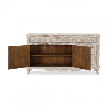Aparador Madera Maciza de Mango Color Blanco - Giner y Colomer - 3