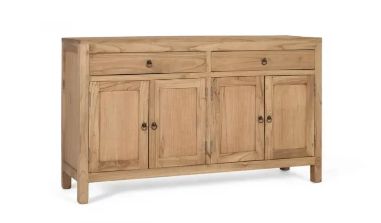 Aparador Madera Maciza de Mindi Natural 140x40x82 Cm - Giner y Colomer (2)