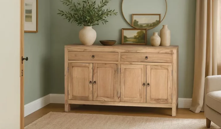 Aparador Madera Maciza de Mindi Natural 140x40x82 Cm - Giner y Colomer (3)