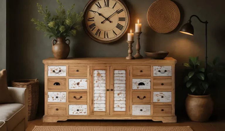 Aparador Madera Maciza de Mindi Natural 160x50x77 Cm - Giner y Colomer (1)