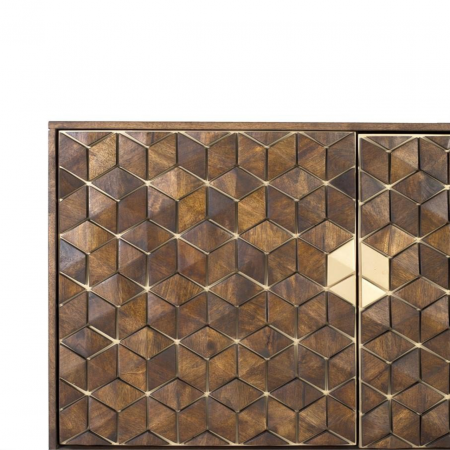 Aparador Madera Mango Patas Metal 2 Puertas + 3 Cajones - Giner y Colomer4
